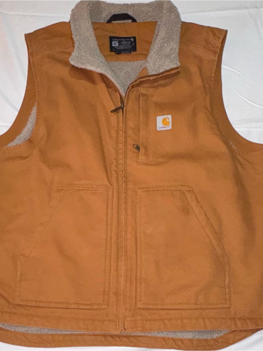 Carhartt Sherpa-Lined Work Vest in Carhartt Brown